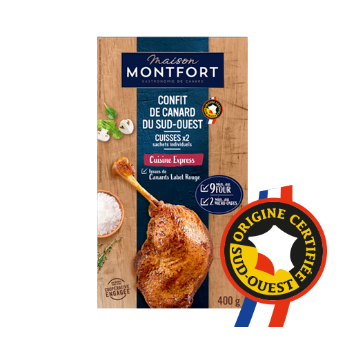 Recette du confit de canard aux myrtilles - Maison Montfort