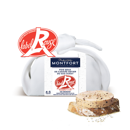 Foie gras de canard cru Qualité Extra origine France - Montfort