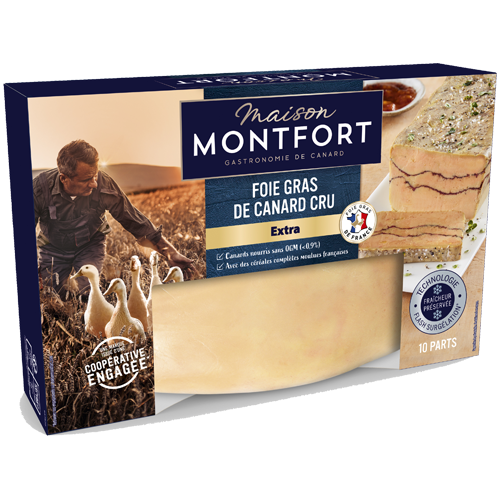 Foie gras de canard Montfort entier surgelé (450g)