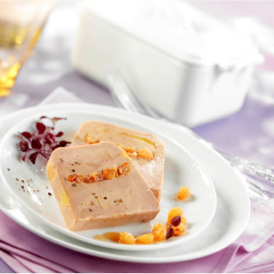 Terrine de foie gras aux raisins et au pineau