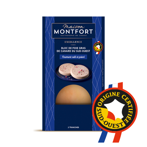 Bloc de foie gras de canard du sud-ouest 4x200g- épicerie fine en