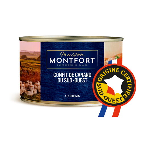Cuisses de canard confit Maison Montfort en conserve