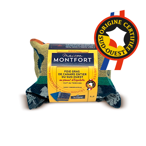 Foie gras de canard entier du Sud-Ouest au piment d’Espelette