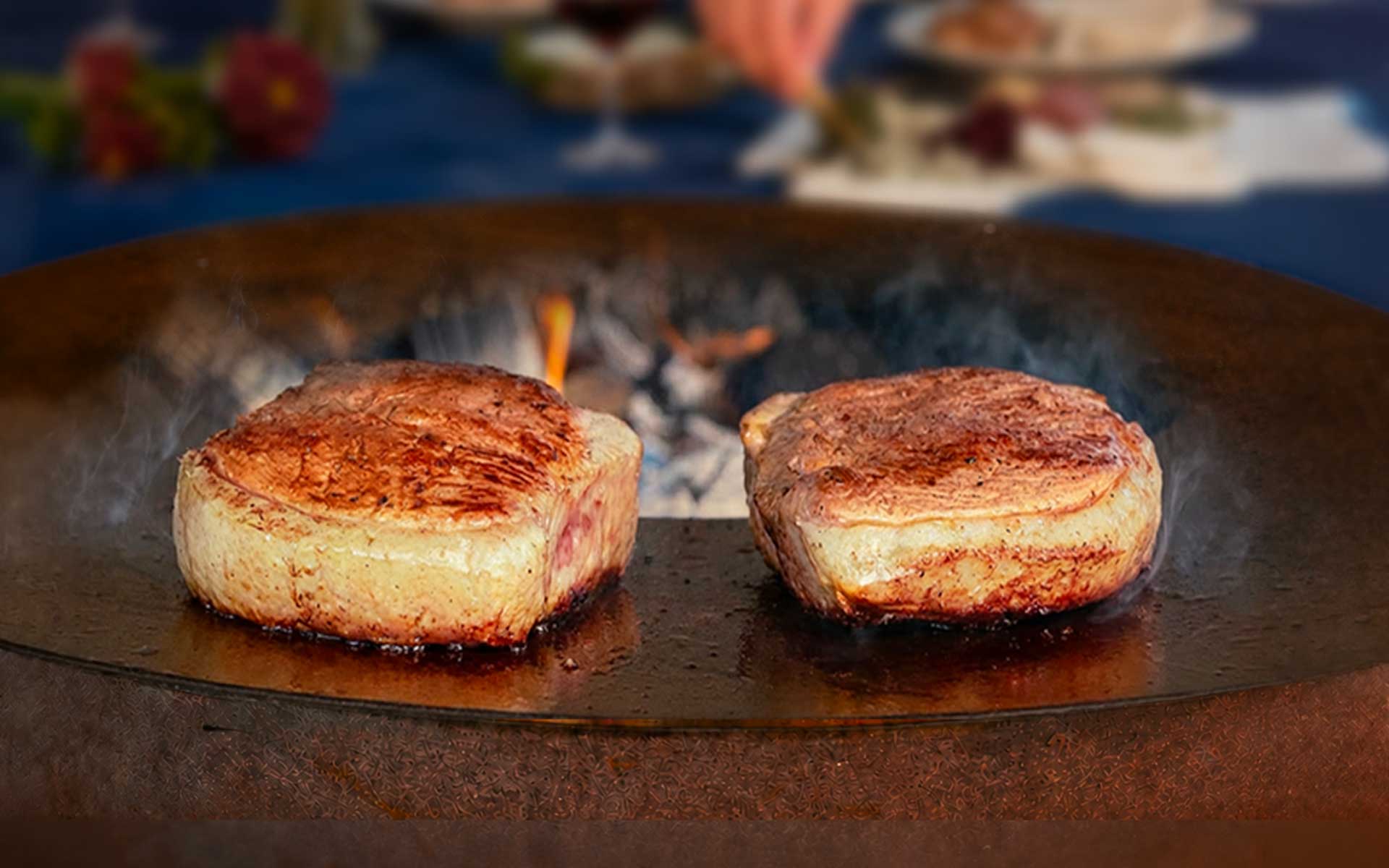 Tournedos de canard, légumes grillés & sauce crémeuse